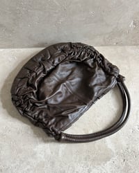 Image 4 of BROWN LEATHER RUCHED BAG
