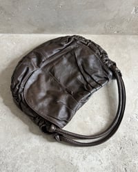Image 3 of BROWN LEATHER RUCHED BAG