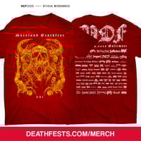Maryland Deathfest XXI (2026) Red T-shirt Design #3 (pre-order)