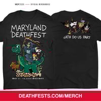 Image 2 of Maryland Deathfest XXI (2026) Black T-shirt Design #4 (pre-order)