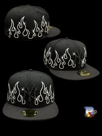 Black/White Iced Out Flames