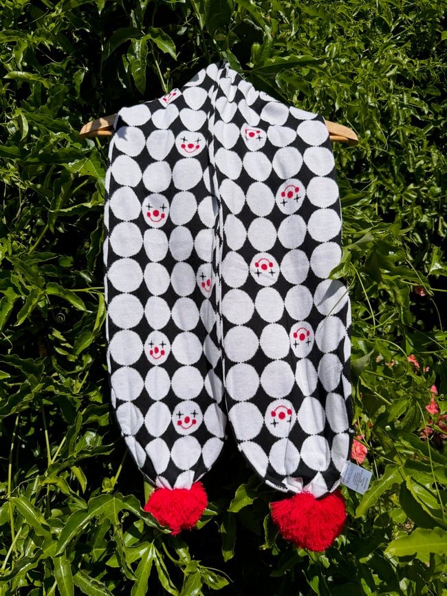 Clown Pompom Scarf (Mime Variant)