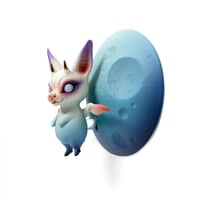 Image 3 of Mini Chikkoi Warrior Chubbies "Moon Watcher"