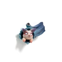 Image 4 of Sugoi Chikkoi Neko (teal) "Hide and Seek"