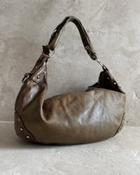 Image 1 of AGED LEATHER CRESCENT BAG