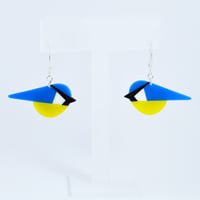 Image 2 of Blue Tit Earrings