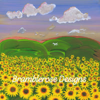 Sunflower view ~ Original art