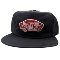 Baltimore "Charm City" Nylon Snapback Black