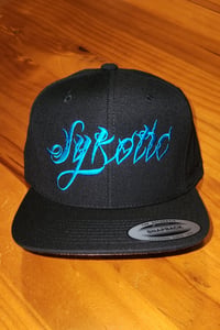 OG Snapback Flat Cap (Black / Cyan)
