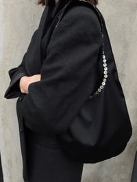 Image 2 of Copy of Moonlight Hobo Bag —black satin