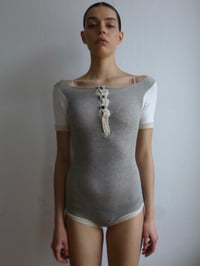 Image 3 of Henley collar bodysuit