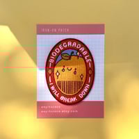 Image 2 of Biodegradable Iron On Embroidered Patch