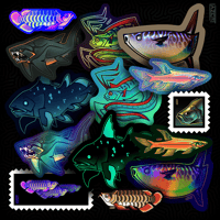 Image 1 of Fish Sticker Bundle