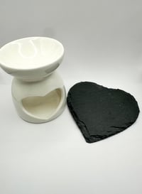 Image 3 of Scentfully Yours Heart Burner & Slate Coaster