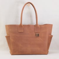 Image 1 of Lug Around Tote in vintage light brown