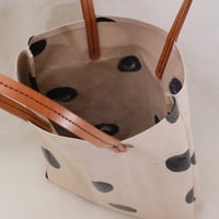 Image 6 of Dots Soft Tote black and tan