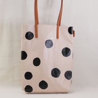 Image 3 of Dots Soft Tote black and tan