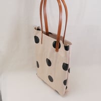 Image 4 of Dots Soft Tote black and tan