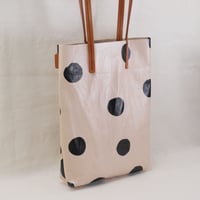 Image 2 of Dots Soft Tote black and tan