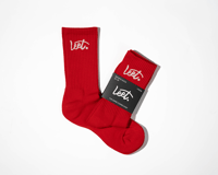 Image 1 of DL Red/White Sports Sock - 1 Pack