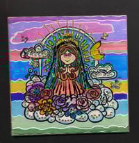 Image 3 of Virgin of Guadalupe mixed media painting