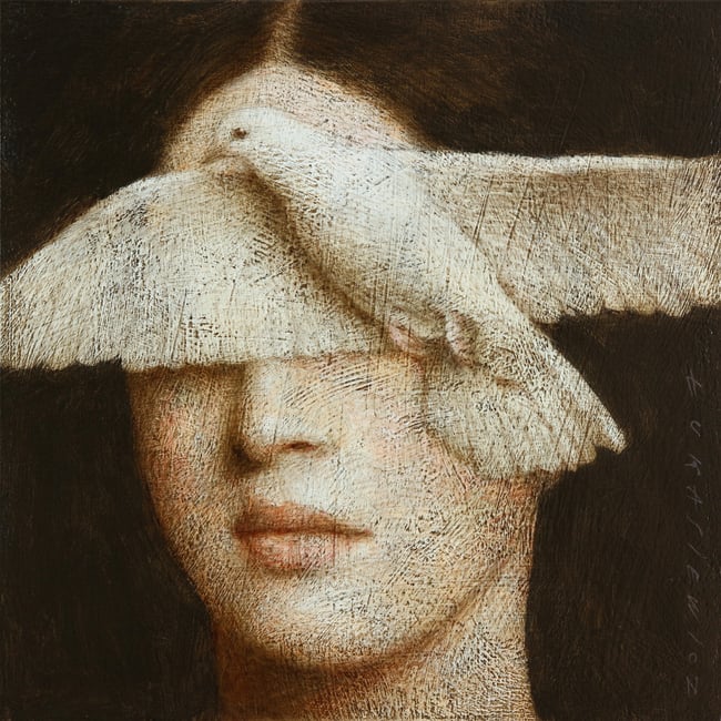 Woman With a Bird XV