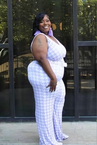 Image 2 of Sunday Best Jumpsuit(Liliac Purple & White)