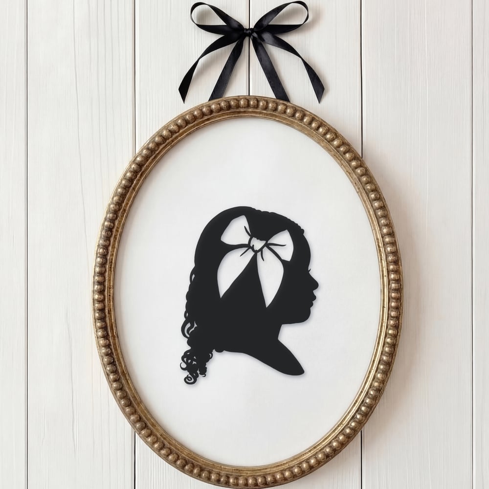 Image of {5x7" size} Hand-Cut Silhouette Portrait