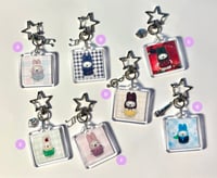 Image 2 of Crochet bunny acrylic keychain 