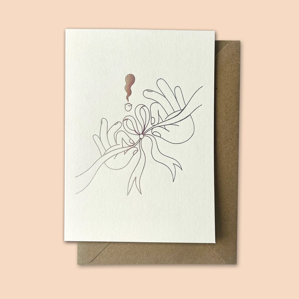 Image of Bow – Letterpress card