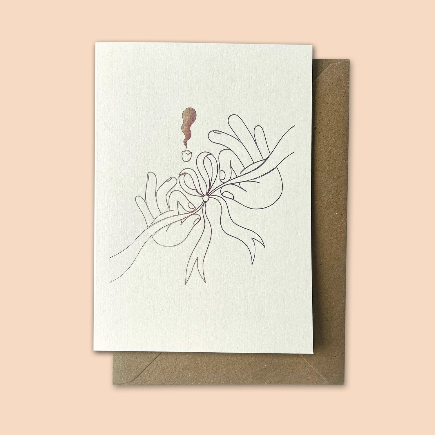 Image of Bow – Letterpress card