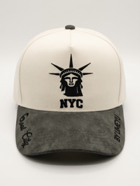 NYC STATUE BASEBALL CAP WITH SUED BRIM 