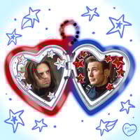 Image 6 of PREORDER: heart locket acrylic keychains series 5