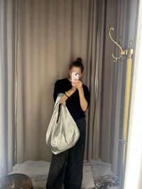 Image 2 of Silver Leather Hobo