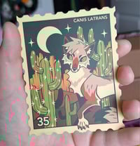 Image 1 of Coyote Stamp Sticker 