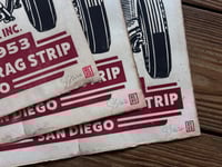 Image 5 of Paradise Mesa Championship Drags Linocut Print  FREE SHIPPING