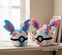 Image 2 of Sylveon Poké Ball Plush Set