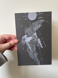Image 1 of MITO’s Descent Print (blue/grey)