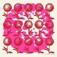 DAHLIAS SQUARE 100% SILK TWILL SCARF