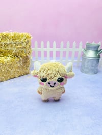 Image 2 of Highland Cow Cute Bag Charm Plushie