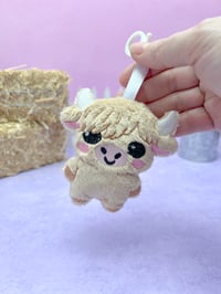 Image 1 of Highland Cow Cute Bag Charm Plushie