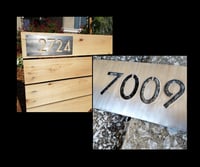 Image 4 of Premium Stainless Steel House Numbers Sign - Custom Address Plaque (6" x 18")