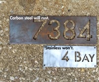 Image 5 of Premium Stainless Steel House Numbers Sign - Custom Address Plaque (6" x 18")