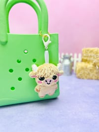 Image 3 of Highland Cow Cute Bag Charm Plushie