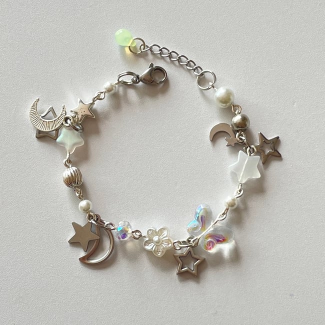 'sophie' star and moon bracelet