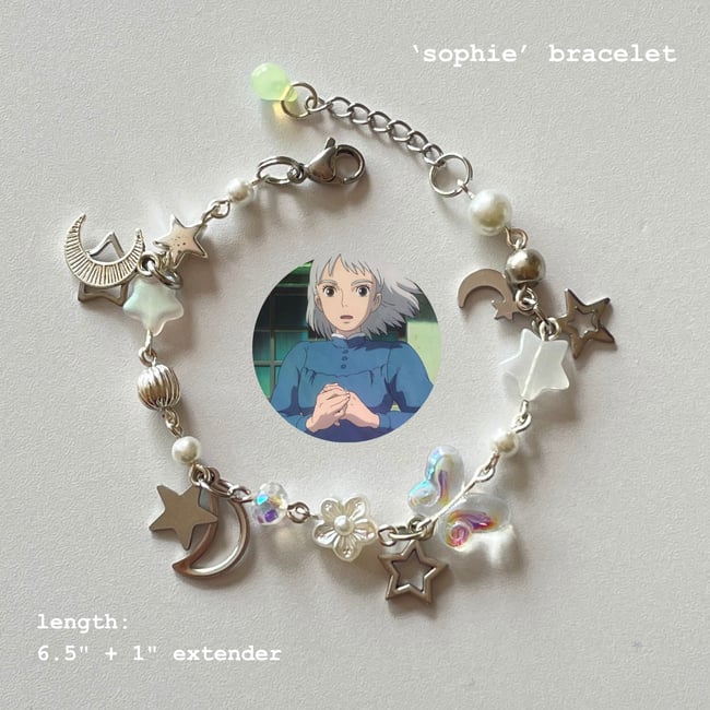 'sophie' star and moon bracelet