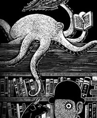 Image 4 of »Der Bücherwurm« (Small Print)