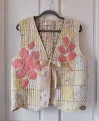 Image 2 of Handmade Upcycled Patchwork Quilted Vest 