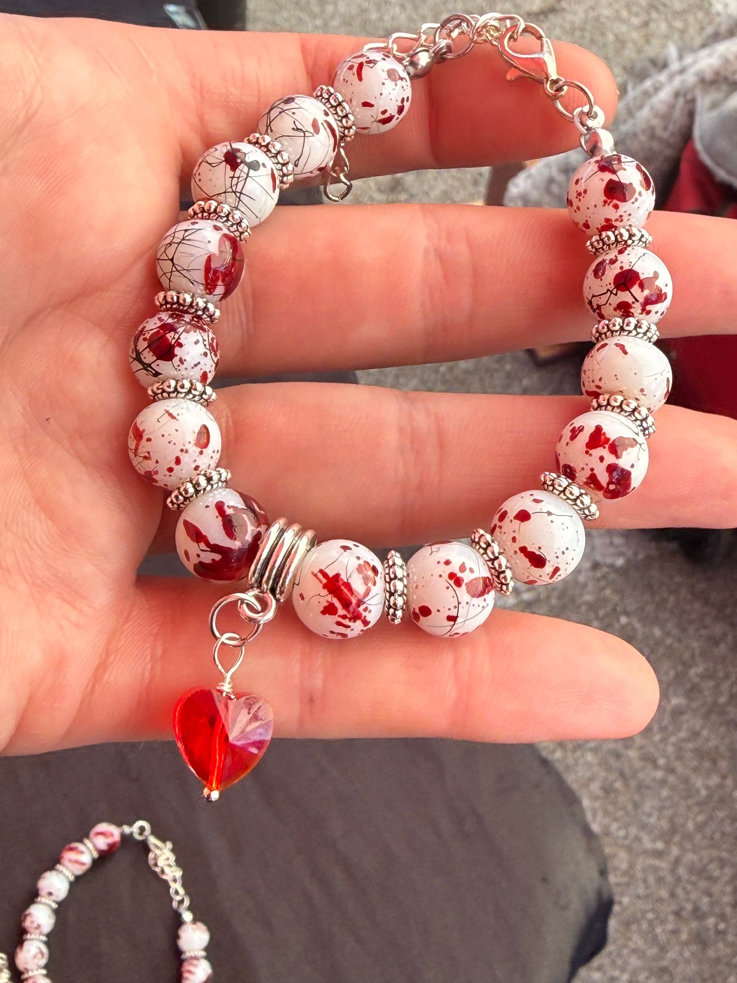 Bloodsplatter Clasp Bracelet