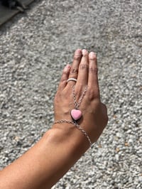 Pink Conch Heart Hand Chain